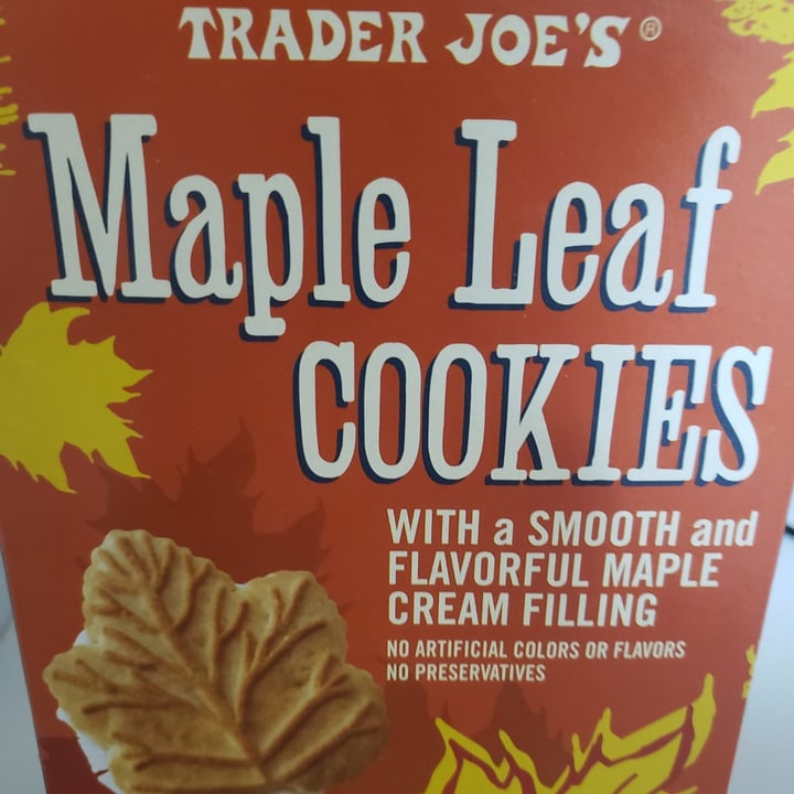 photo of Trader Joe's Maple leaf cookies shared by @morganthevegan on  13 Oct 2020 - review
