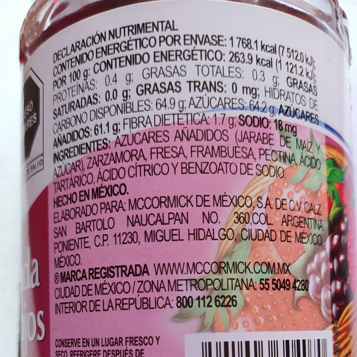 review photo of Mermelada de frutos rojos Mccormick Mermelada de frutos rojos shared by @kavibrillitos3 on 29 Sep 2021 - review