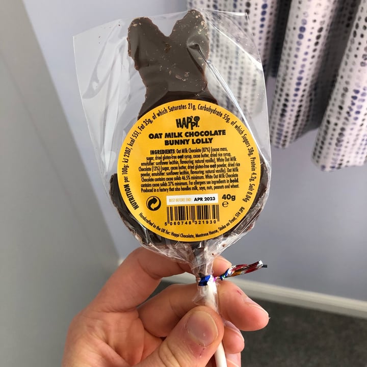 photo of Happi Oat Milk Chocolate Bunny Lolly shared by @yourlocalvegan on  16 Apr 2022 - review