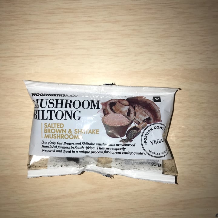 photo of Woolworths Food Mushroom Biltong Salted Brown & Shiitake Mushrooms shared by @kellym on  14 Mar 2022 - review