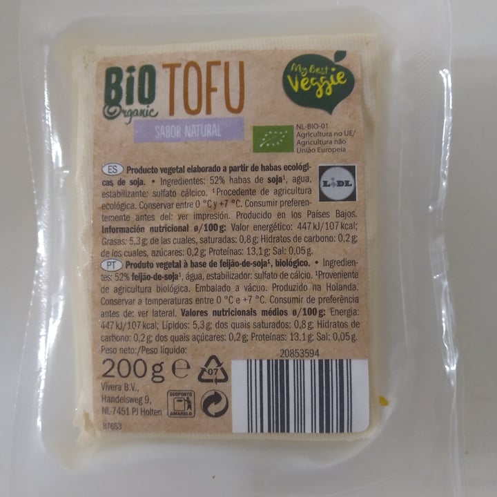 photo of My Best Veggie Bio tofu natural shared by @livelikevegansss on  19 Sep 2020 - review
