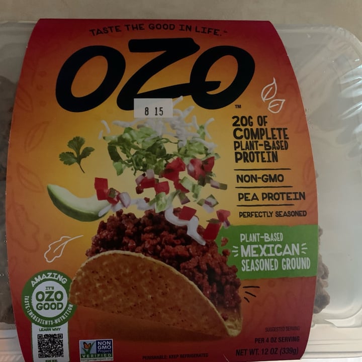 photo of Ozo Plant Based Mexican Seasoned Ground shared by @lightskinvegan on  11 Aug 2022 - review