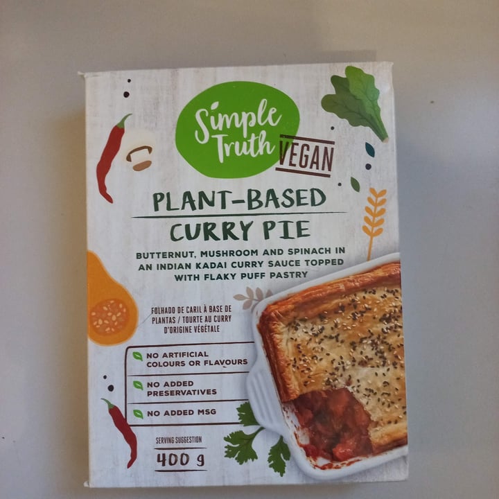 photo of Simple Truth Plant-Based Curry Pie shared by @feliciavonzombie on  21 Nov 2022 - review