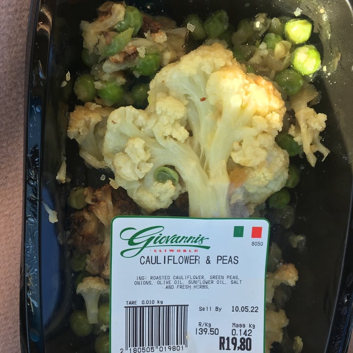 photo of Giovannis Cauliflower and Peas shared by @leighclare29 on  07 May 2022 - review
