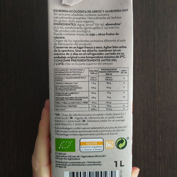 photo of Continente Bio Amendoa shared by @elisah on  23 Jan 2022 - review