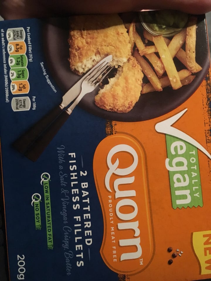 photo of Quorn 2 Battered Fish Free Fillets shared by @sammydodger on  25 Mar 2020 - review