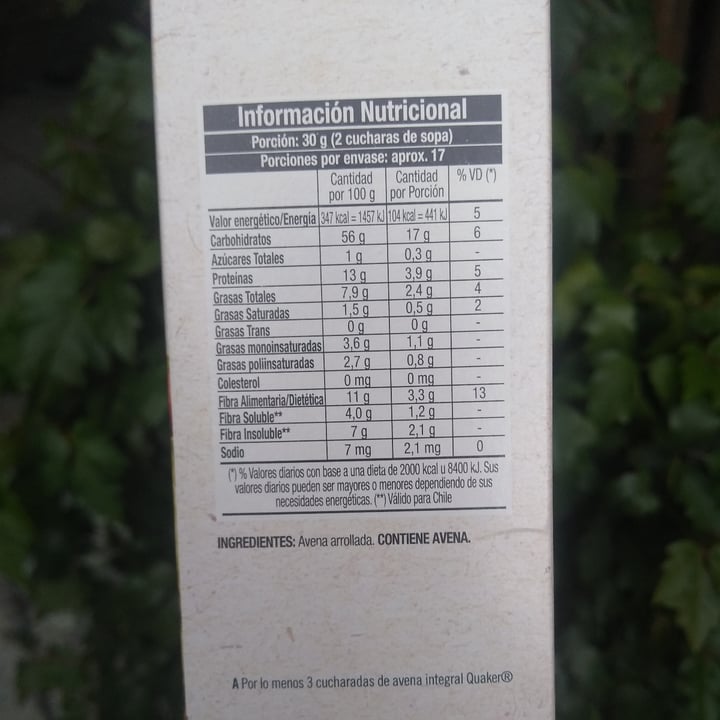 review photo of Quaker Avena integral extra fina shared by @flornijas on 04 Apr 2021 - review