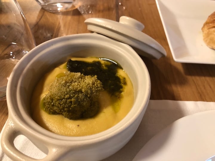 photo of Restaurant Casa Albets Fondue De Anacardos Con Focaccia Y Encurtidos Caseros shared by @cjlorente on  04 Jan 2020 - review