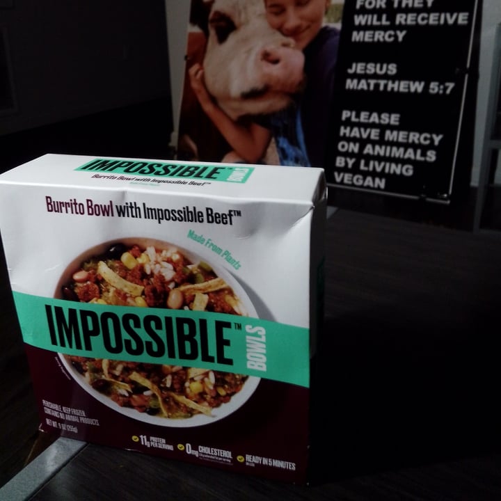 photo of Impossible Foods Burrito Bowl with Impossible Beef shared by @colburn on  20 Nov 2022 - review