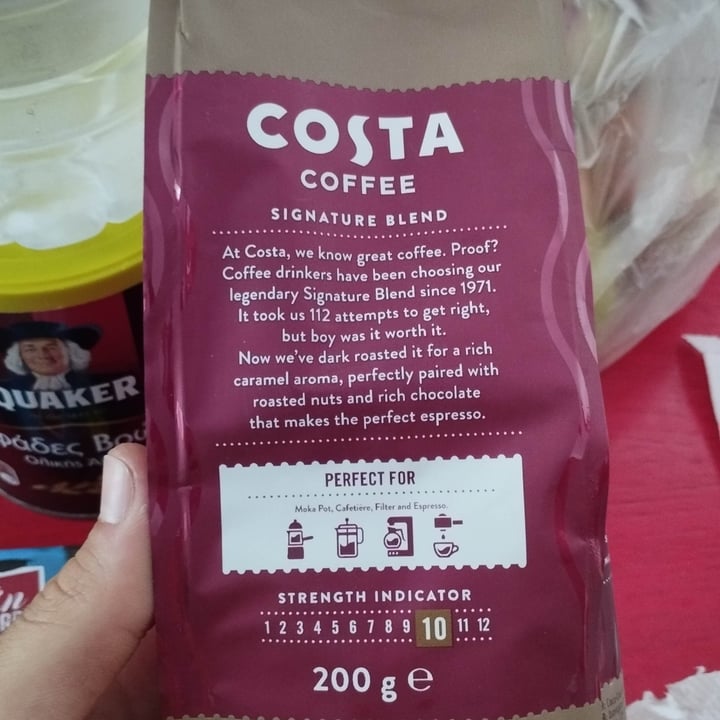 photo of Costa Coffee dark roast ground espresso coffee shared by @gregpap on  06 Oct 2022 - review