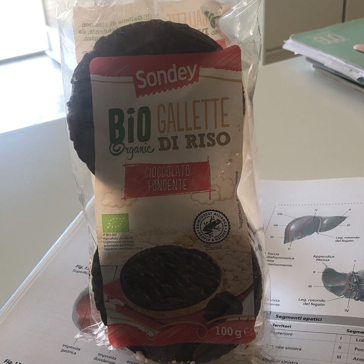 photo of Sondey Bio gallette di riso con cioccolato fondente shared by @sofiagr on  29 May 2022 - review