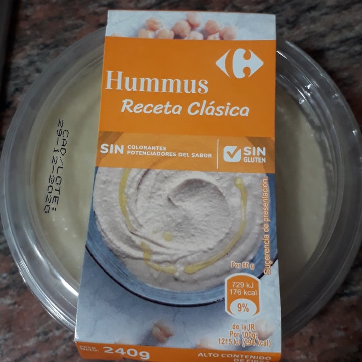 photo of Carrefour Hummus Receta Clásica shared by @monifm97 on  15 Dec 2020 - review