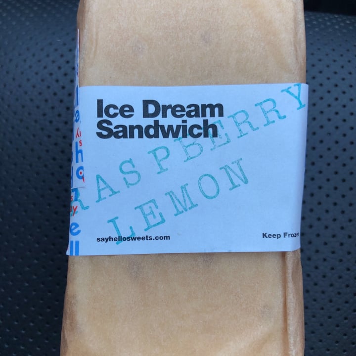photo of Say Hello Sweets Raspberry Lemon Ice Dream Sandwich shared by @vegagill on  12 Aug 2021 - review