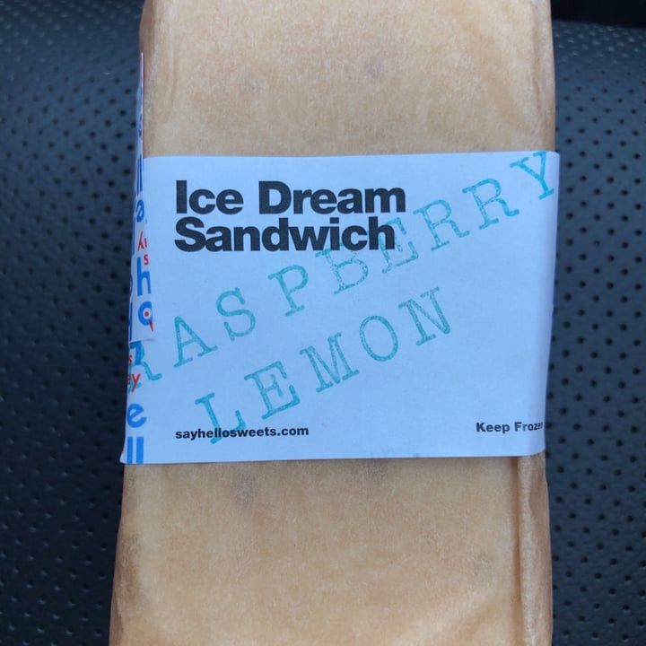 review photo of Say Hello Sweets Raspberry Lemon Ice Dream Sandwich shared by @vegagill on 12 Aug 2021 - review