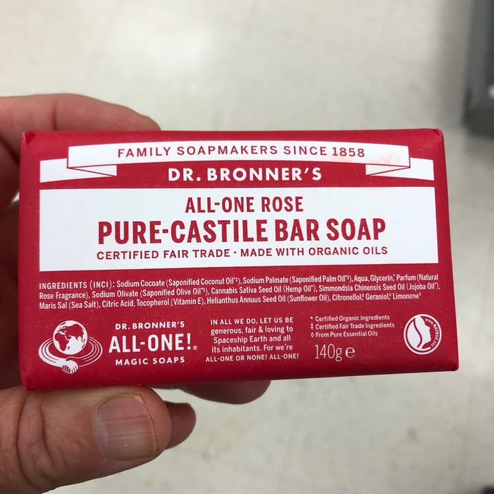 Dr. Bronner's AllOne Hemp Rose PureCastille Bar Soap Review abillion