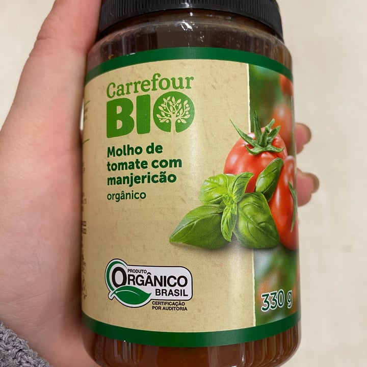photo of Carrefour Veggie Molho de tomate com manjericão shared by @leticiares on  04 Nov 2022 - review