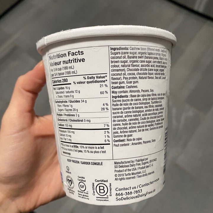 review photo of So Delicious Dairy Free Chocolate Banana Flambé shared by @gassia on 10 Sep 2021 - review