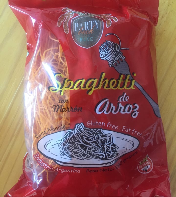 photo of Party Beck Spaghetti de arroz con morrón shared by @vdufou on  04 Aug 2021 - review