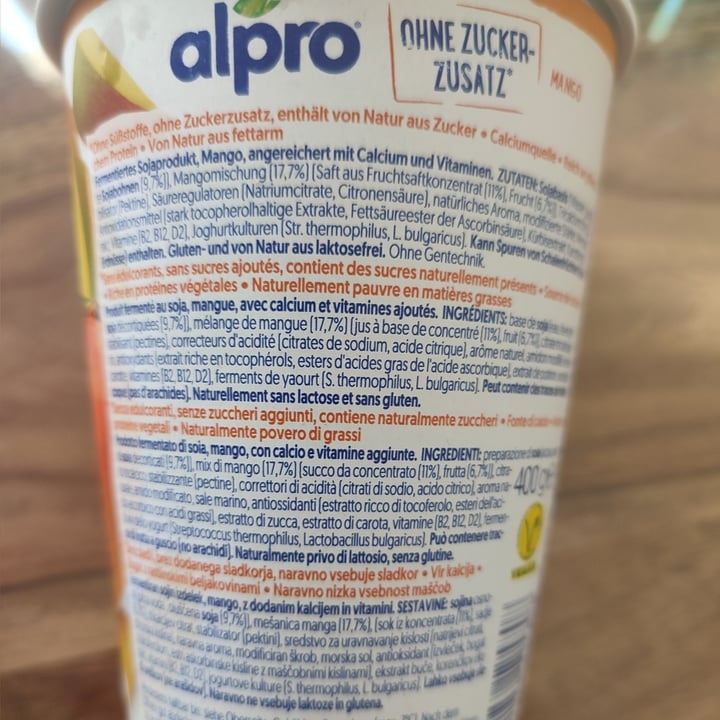 review photo of Alpro alpro yogurt di soia mango shared by @sara90s on 27 Sep 2022 - review