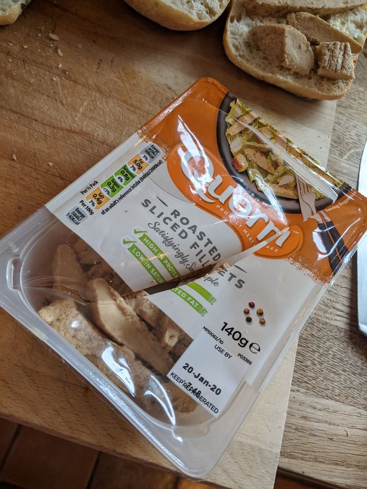 review photo of Quorn Roasted Sliced Fillets shared by @papalovesvegan on 05 Jan 2020 - review