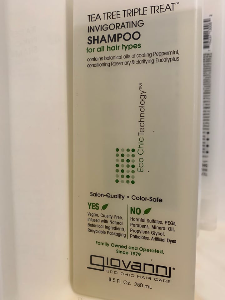 photo of Giovanni Cosmetics Tea Tree Triple Treat Invigorating Shampoo shared by @saj88 on  01 Dec 2019 - review