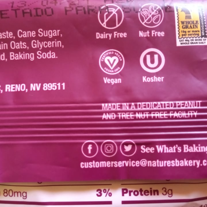 photo of Nature's Bakery Original Fig Bar shared by @avram on  22 Oct 2020 - review