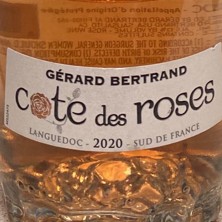 photo of Gérard Bertrand Cote does roses shared by @pbogert on  16 Feb 2022 - review