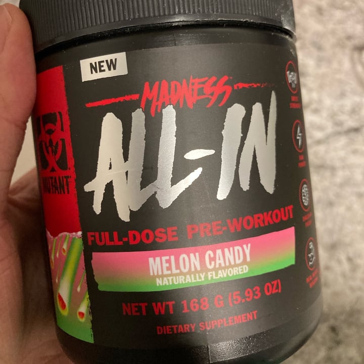 photo of Mutant Madness All In preworkout shared by @cuttlefish on  28 Feb 2022 - review