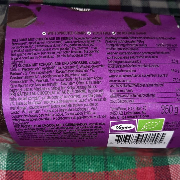 review photo of Terra Sana Vegan Cake Chocolate shared by @marialopez on 08 Aug 2020 - review