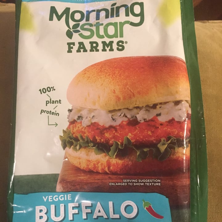 photo of MorningStar Farms Veggie Buffalo Chik Patties shared by @veganrealestate on  26 May 2020 - review