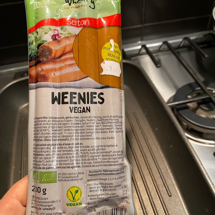 photo of Wheaty Weenies vegan shared by @fiorellik on  08 Feb 2022 - review