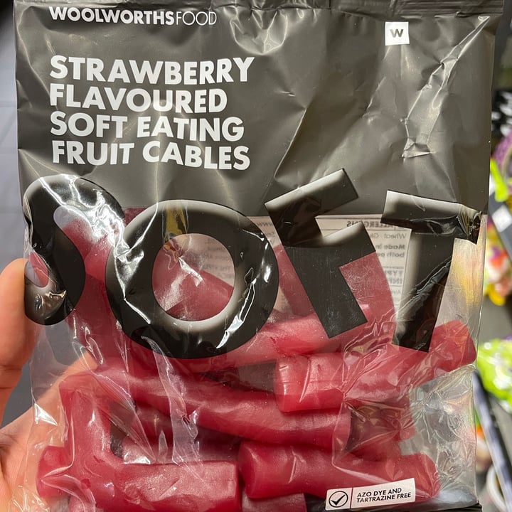 review photo of Woolworths Food Strawberry Flavoured Soft Eating Fruit Cables shared by @pjpumpkinpie on 31 Aug 2021 - review