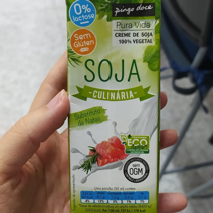 review photo of Pura vida - Pingo doce Creme de Soja - Substituto de Natas shared by @charl07e on 17 May 2022 - review