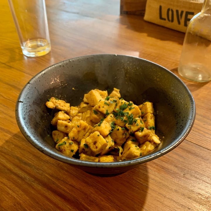 photo of Barefood Bangkok ; Bangkok Vegan NutCheese Tumeric Marinated Tempeh shared by @gutgoodies on  07 Feb 2021 - review