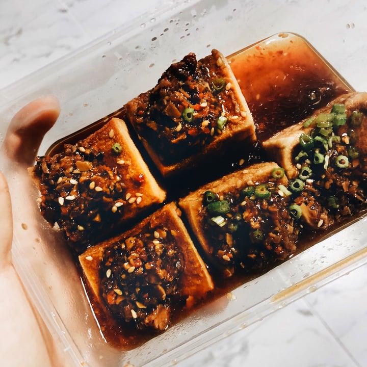 photo of Miao Yi Vegetarian Restaurant Tofu topped w Braised Mince Meat (酿豆腐） shared by @consciouscookieee on  07 May 2020 - review