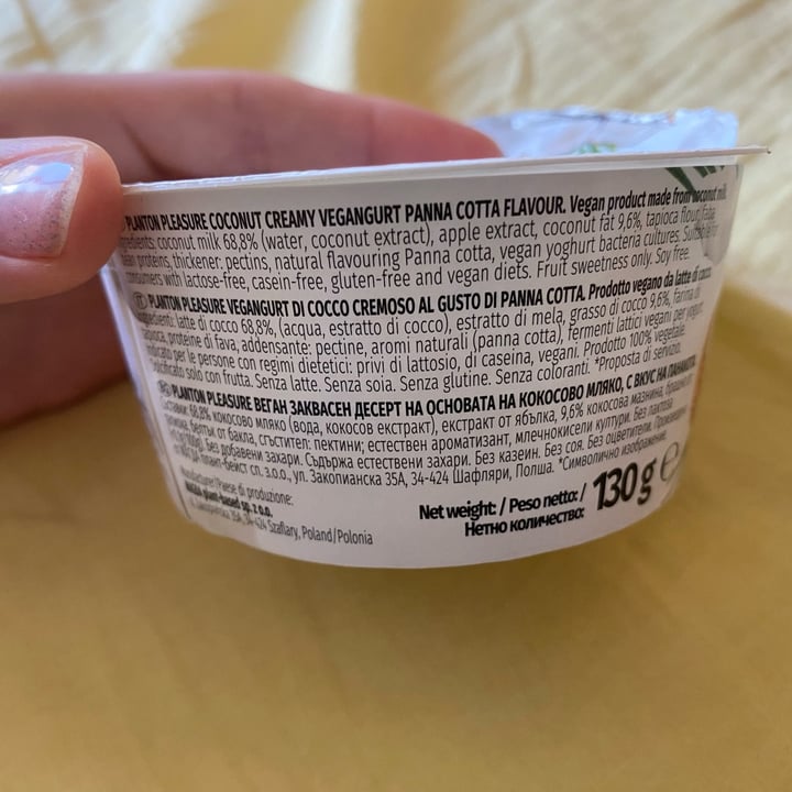 photo of planton pleasure Panna Cotta Cocco shared by @vegiuly on  01 Oct 2022 - review