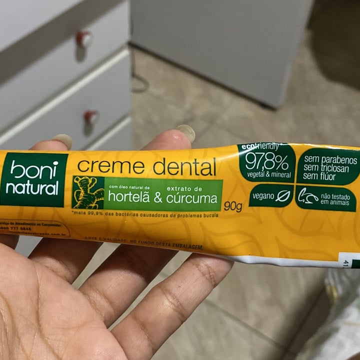 photo of Boni natural Creme Dental Curcuma Boni Natural shared by @veganlover13 on  11 Jun 2022 - review