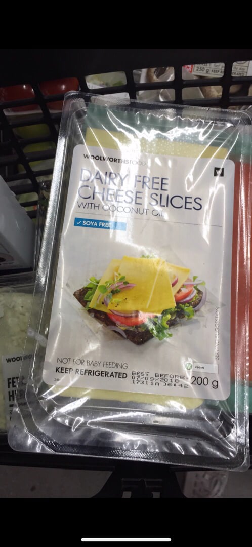 photo of Woolworths Food Dairy Free Cheese Slices shared by @megpeg on  28 Sep 2019 - review