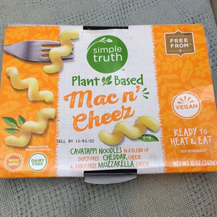 photo of Simple Truth Plant-Based Mac N' Cheez shared by @rickydoc on  25 Dec 2022 - review