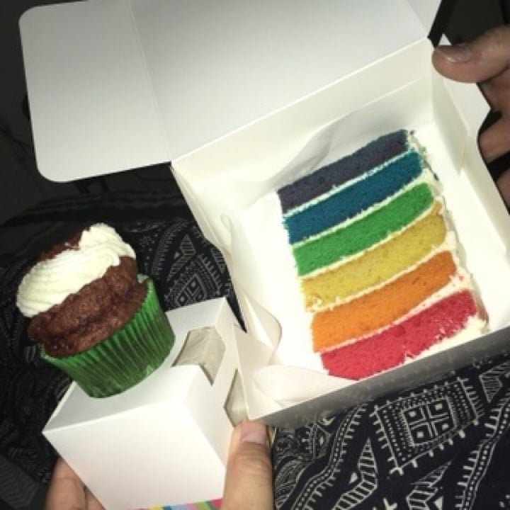 photo of Vida bakery Vegan Rainbow Cake and A Cupcake shared by @jadewolf on  11 May 2020 - review