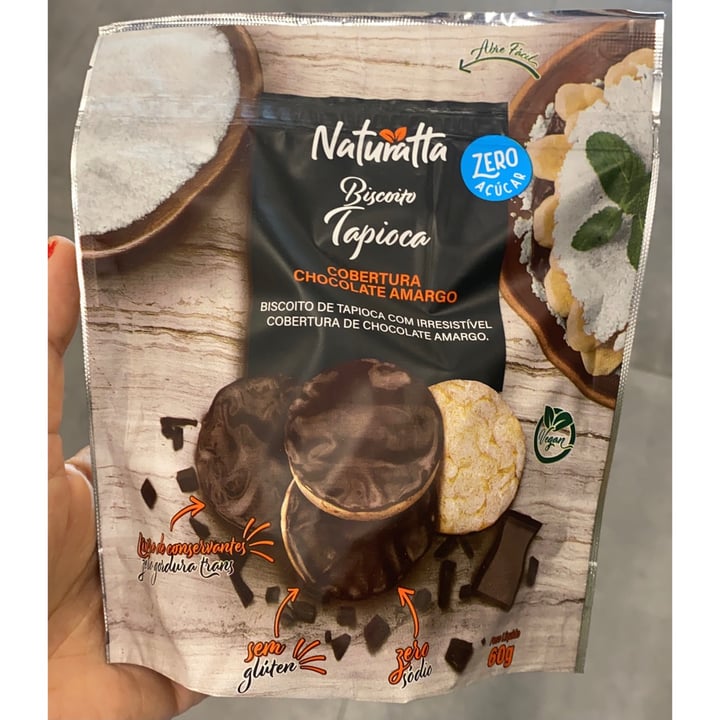 photo of Biscoito - Naturatta Biscoito de Tapioca com Chocolate Amargo - Naturatta shared by @biayusuf on  12 May 2022 - review