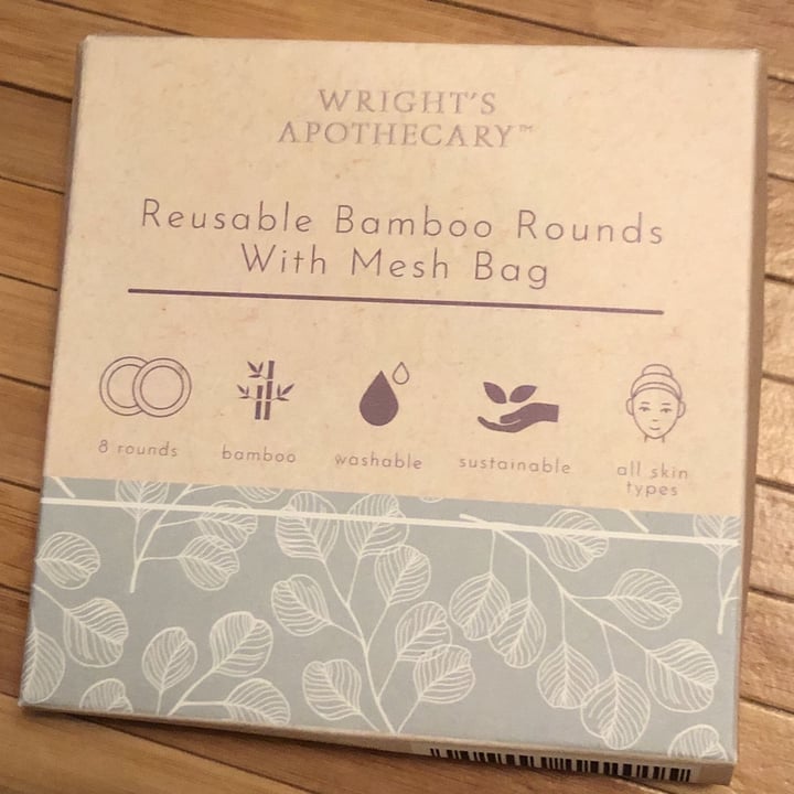 photo of Wright’s apothecary Reusable Bamboo Rounds (with Mesh Bag) shared by @asfantalia on  29 Oct 2022 - review