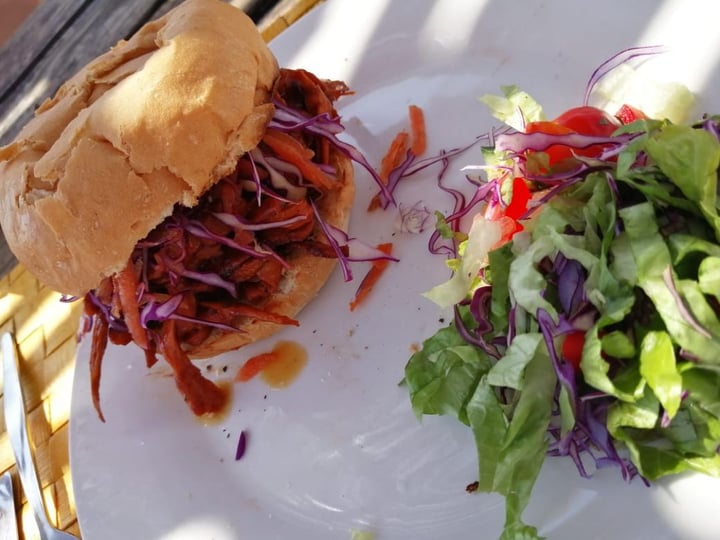 photo of Asher's Corner Cafe @ Ashers Farm Sanctuary Sticky BBQ Pulled Pork Style Burger shared by @teecee1401 on  02 Sep 2019 - review