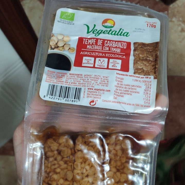 photo of Vegetalia Tempe de garbanzos macerado con tamari shared by @miriamaf95 on  04 Jul 2020 - review