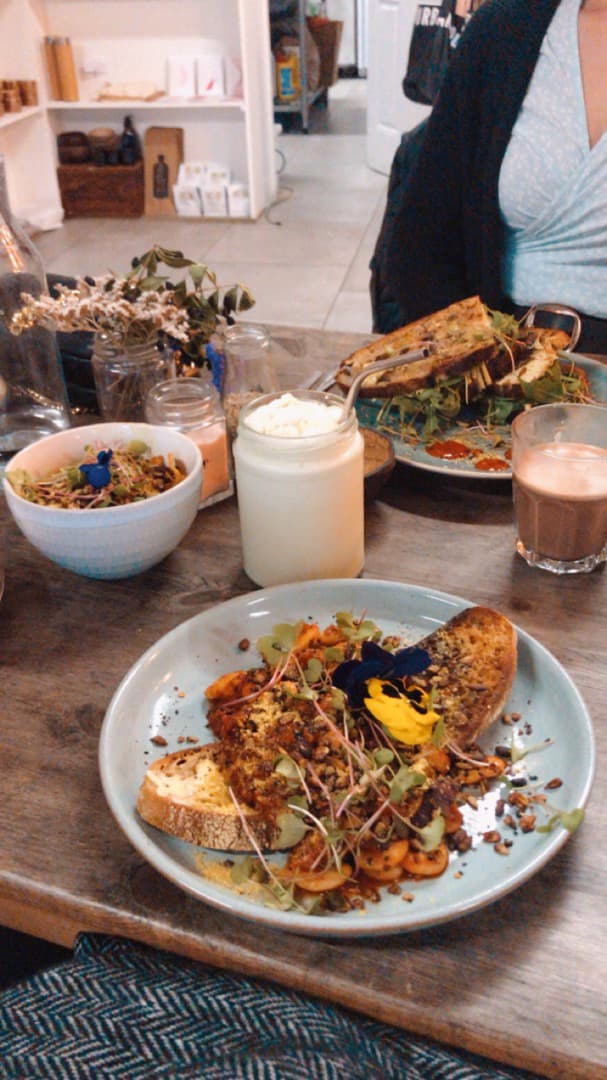Photo of the dish “Beanz On Toast, Toastie, Mac’n’cheeze And Pain Au Chocolate”