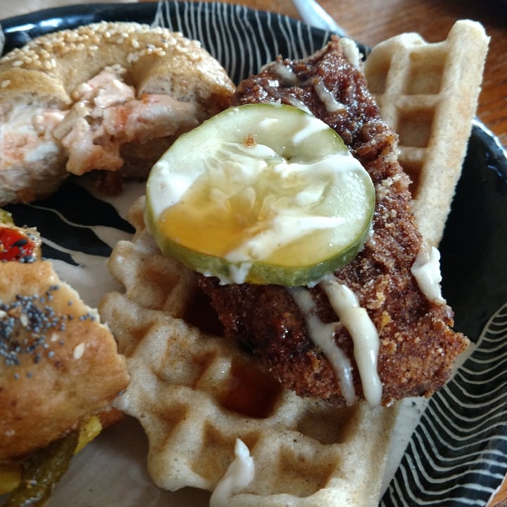 photo of Hark! Cafe Nashville Hot "Chicken" And Waffles shared by @iszy on  08 Aug 2021 - review