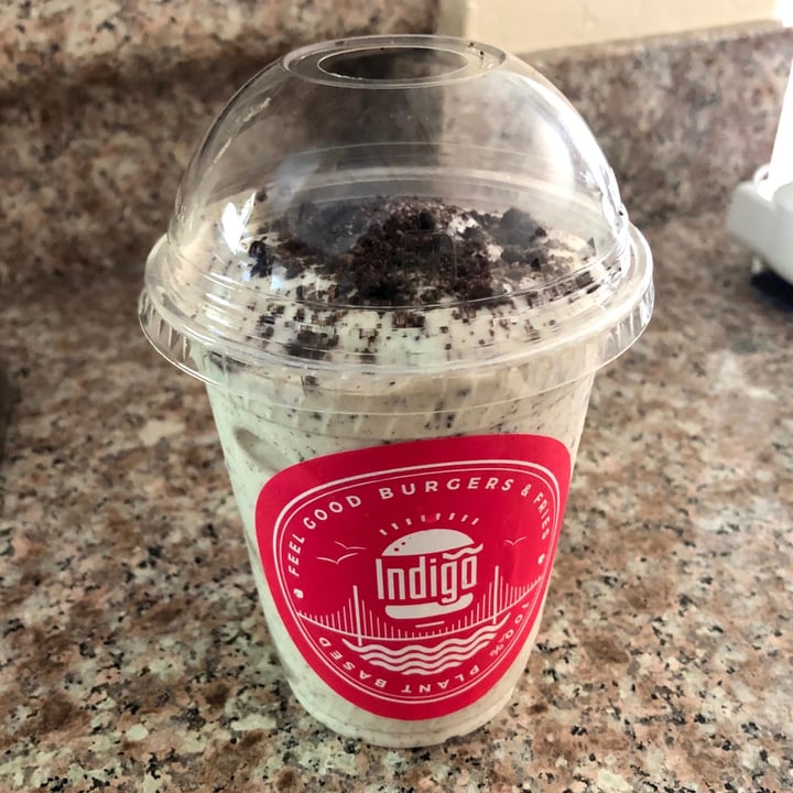 photo of Indigo Burger Cookie & Cream Shake shared by @theveganblob on  24 Jun 2021 - review