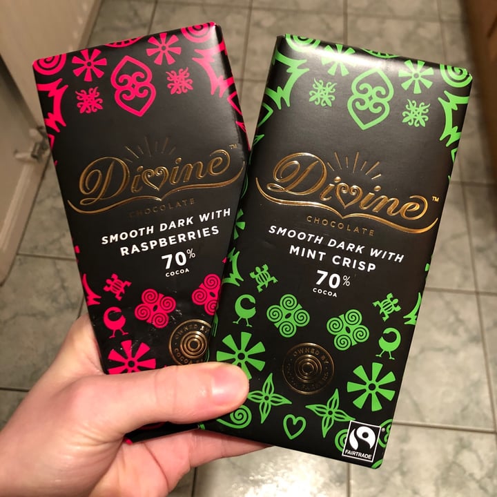 photo of Divine Chocolate Divine Dark Chocolate with Raspberries shared by @yourlocalvegan on  13 May 2020 - review