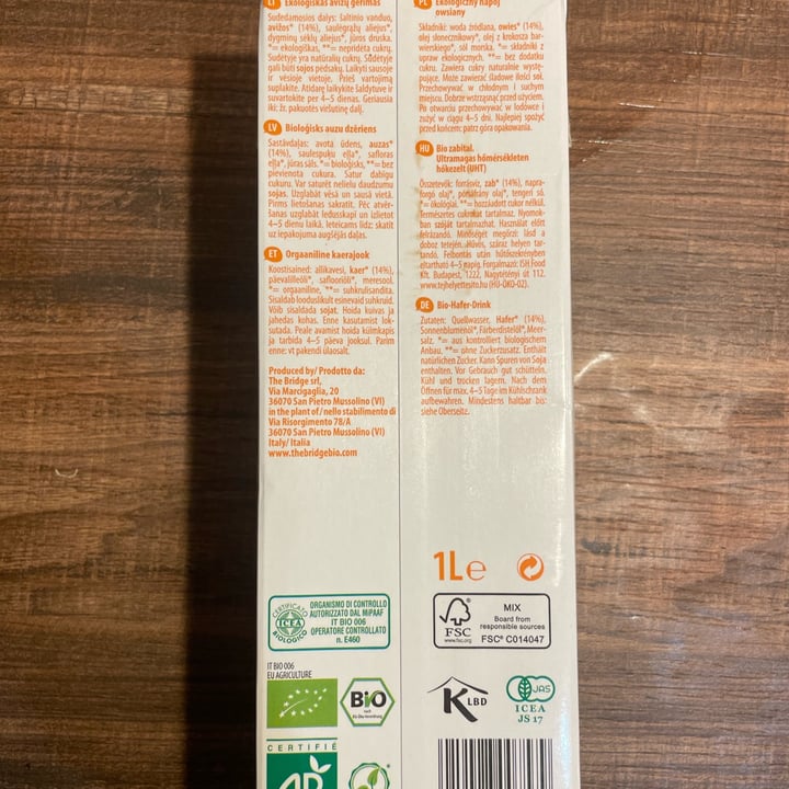 photo of The Bridge Bio Oat Barista shared by @lalice on  16 Jul 2022 - review