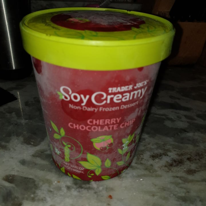 photo of Trader Joe's Soy Creamy - Cherry Chocolate Chip shared by @autumnleaves on  05 Nov 2019 - review